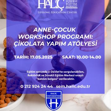 Anne-Çocuk Workshop Programı: Çikolata Yapım Atölyesi