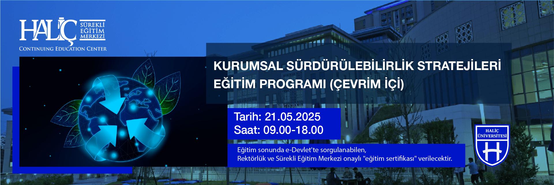 Kurumsal Sürdürülebilirlik Stratejileri Eğitim Programı (Çevrim İçi)