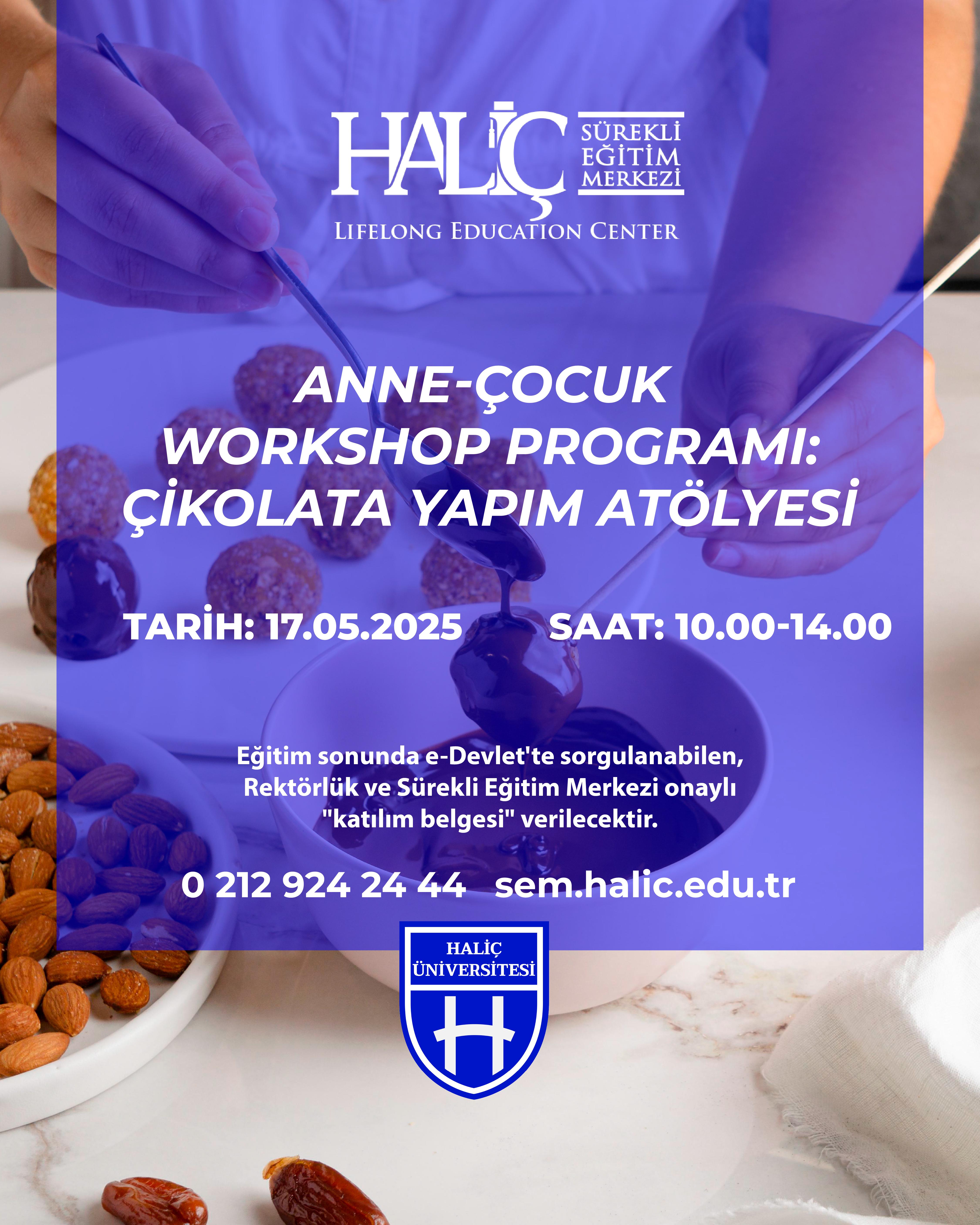 Anne-Çocuk Workshop Programı: Çikolata Yapım Atölyesi