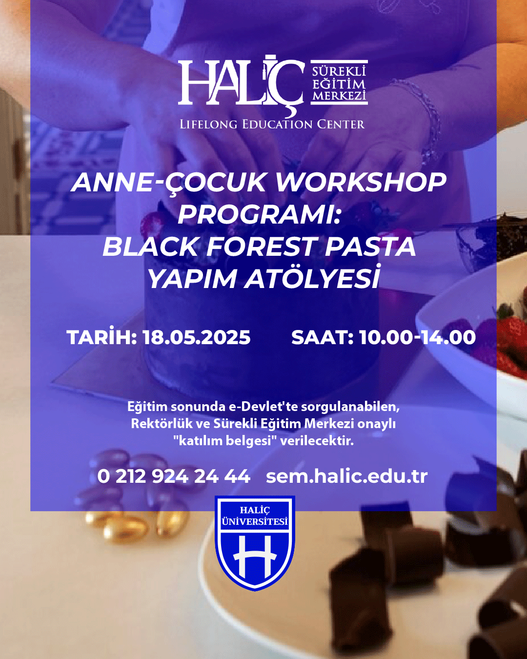 Anne-Çocuk Workshop Programı: Black Forest Pasta Yapım Atölyesi
